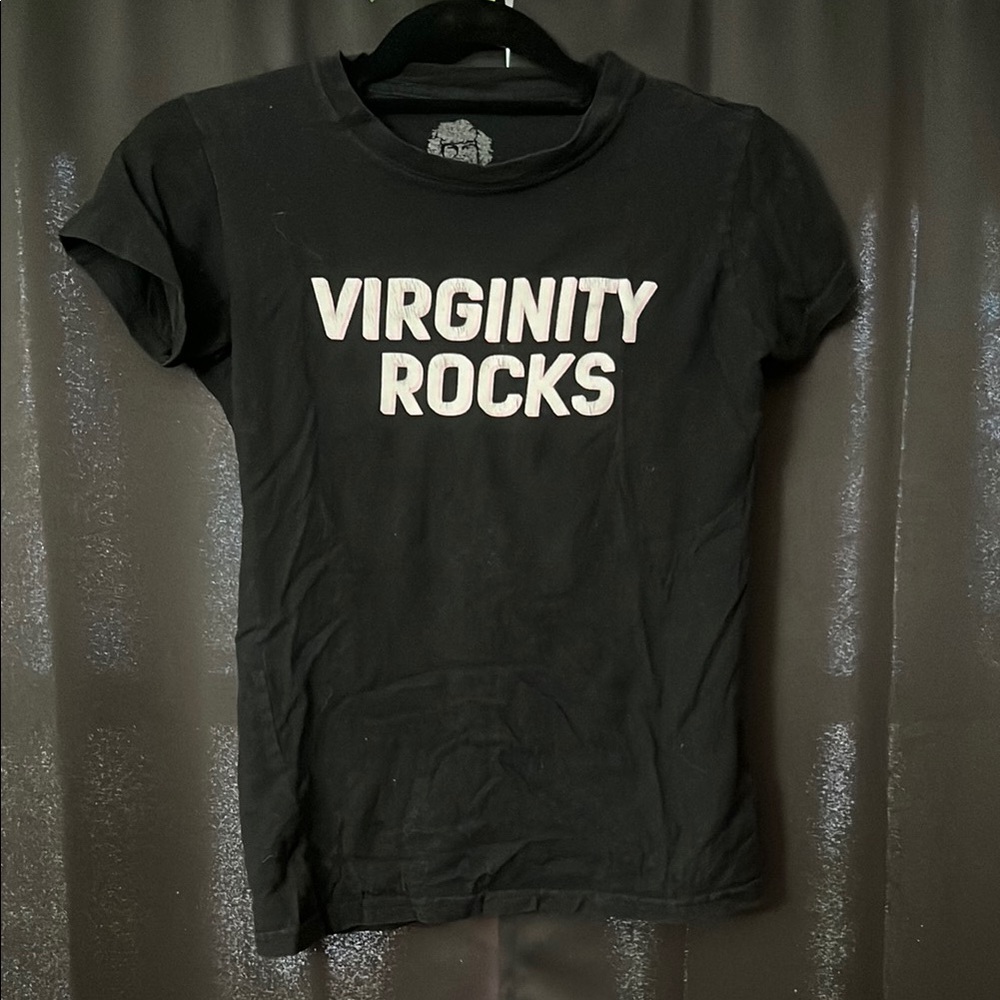 Black Graphic Tee with White Text